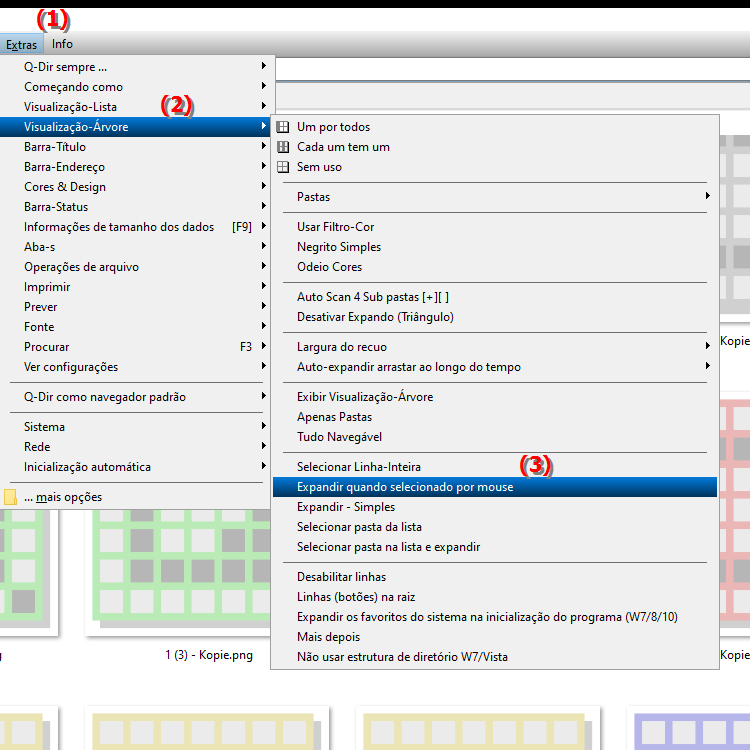 É possível expandir diretórios no File Explorer simplesmente clicando com o mouse